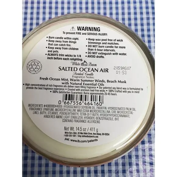 BBW Salted Ocean Air Large 3 Wick Candle Home Fragrance Decor - Picture 2 of 2
